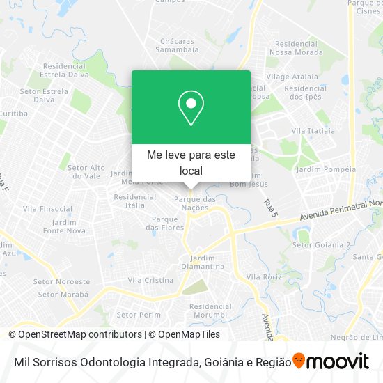 Mil Sorrisos Odontologia Integrada mapa
