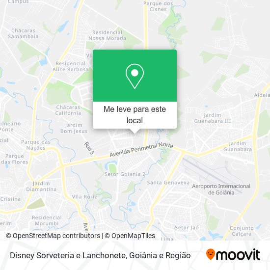 Disney Sorveteria e Lanchonete mapa