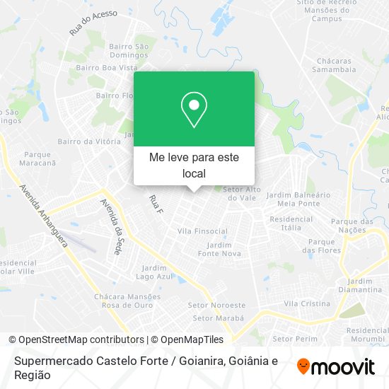 Supermercado Castelo Forte / Goianira mapa