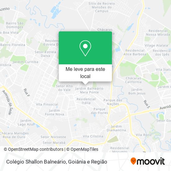 Colégio Shallon Balneário mapa