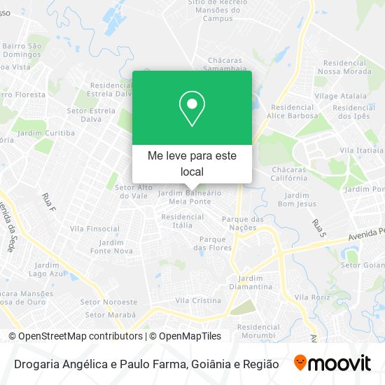 Drogaria Angélica e Paulo Farma mapa