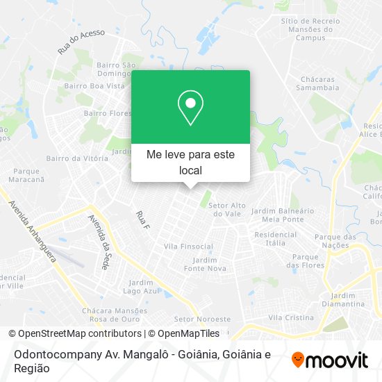 Odontocompany Av. Mangalô - Goiânia mapa