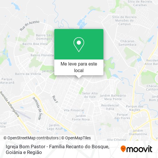 Igreja Bom Pastor - Família Recanto do Bosque mapa