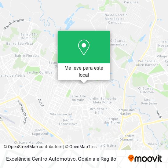 Excelência Centro Automotivo mapa
