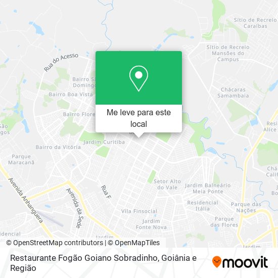 Restaurante Fogão Goiano Sobradinho mapa