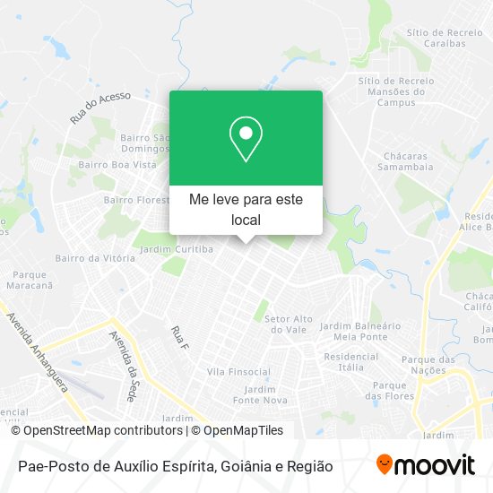 Pae-Posto de Auxílio Espírita mapa