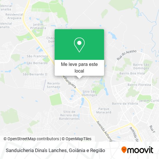 Sanduicheria Dina's Lanches mapa