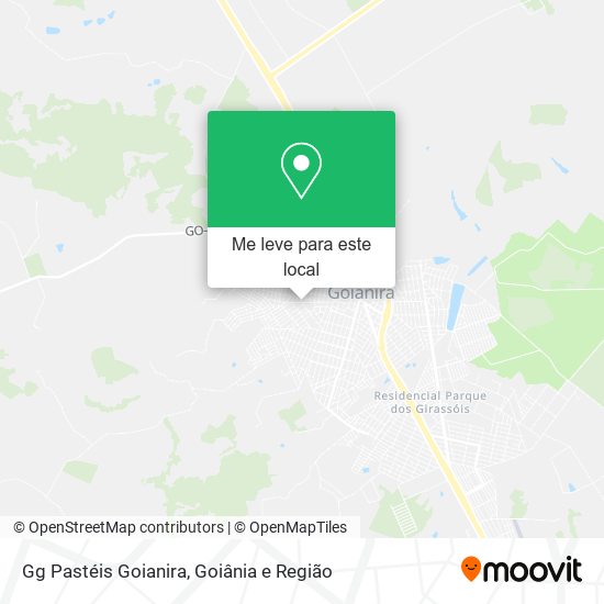 Gg Pastéis Goianira mapa