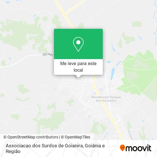 Associacao dos Surdos de Goianira mapa