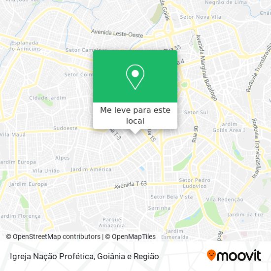 Igreja Nação Profética mapa