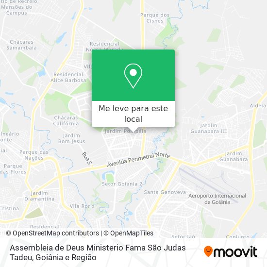 Assembleia de Deus Ministerio Fama São Judas Tadeu mapa