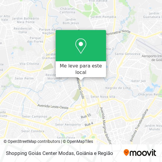 Shopping Goiás Center Modas mapa