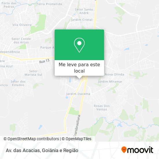 Av. das Acacias mapa