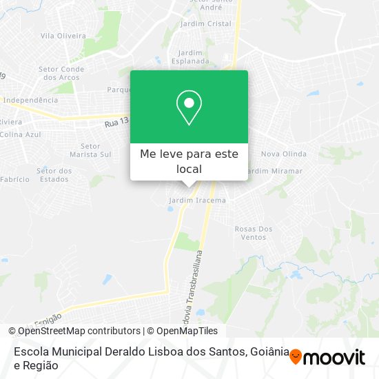 Escola Municipal Deraldo Lisboa dos Santos mapa