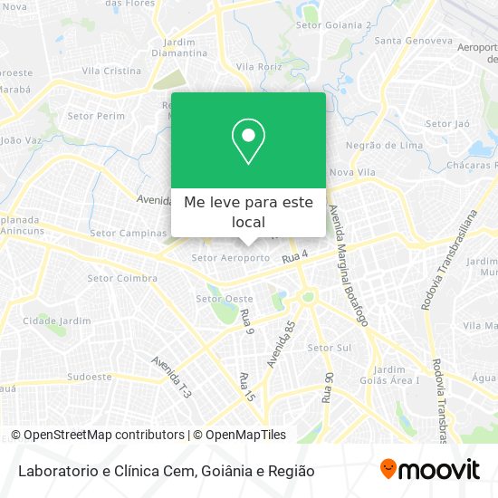 Laboratorio e Clínica Cem mapa
