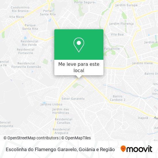 Escolinha do Flamengo Garavelo mapa