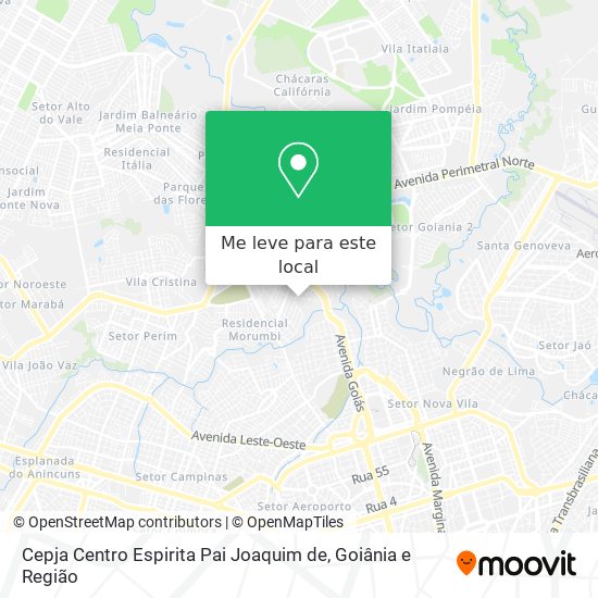 Cepja Centro Espirita Pai Joaquim de mapa