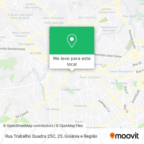 Rua Trabalho Quadra 25C, 25 mapa