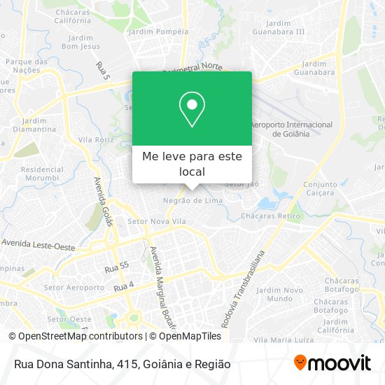 Rua Dona Santinha, 415 mapa