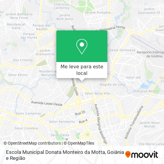 Escola Municipal Donata Monteiro da Motta mapa