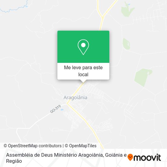Assembléia de Deus Ministério Aragoiânia mapa