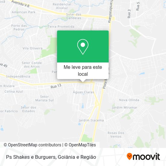 Ps Shakes e Burguers mapa