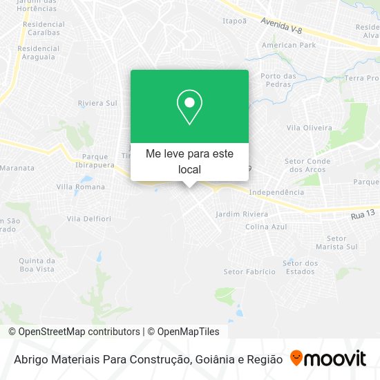 Abrigo Materiais Para Construção mapa
