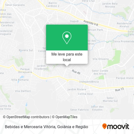 Bebidas e Mercearia Vitória mapa