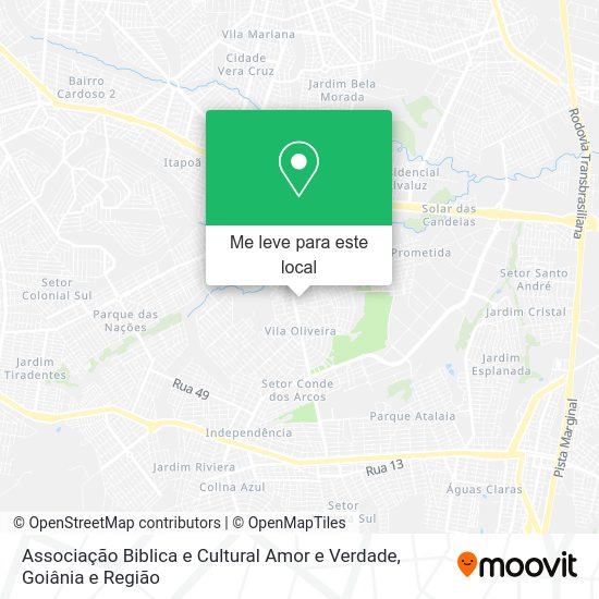 Associação Biblica e Cultural Amor e Verdade mapa