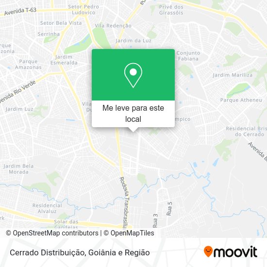Cerrado Distribuição mapa