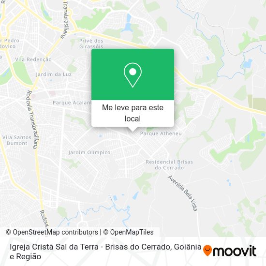 Igreja Cristã Sal da Terra - Brisas do Cerrado mapa