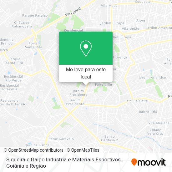 Siqueira e Gaipo Indústria e Materiais Esportivos mapa