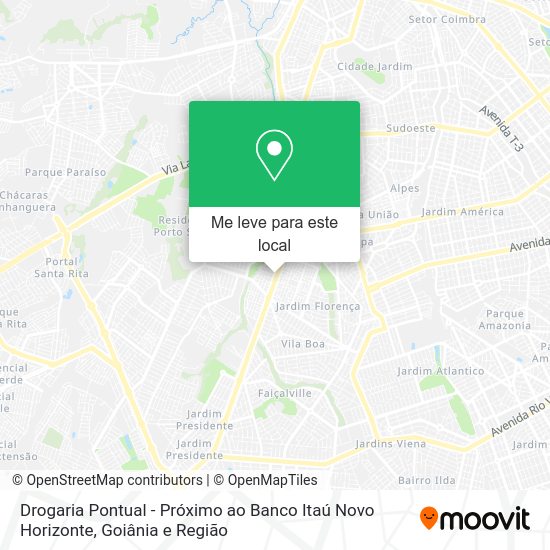 Drogaria Pontual - Próximo ao Banco Itaú Novo Horizonte mapa