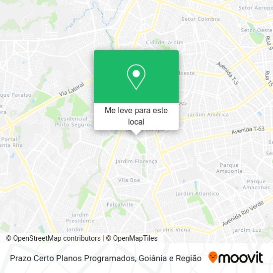 Prazo Certo Planos Programados mapa