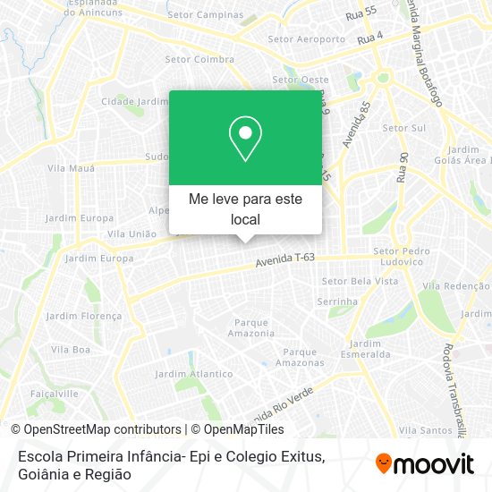 Escola Primeira Infância- Epi e Colegio Exitus mapa