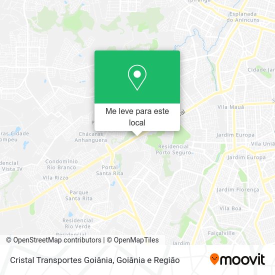 Cristal Transportes Goiânia mapa