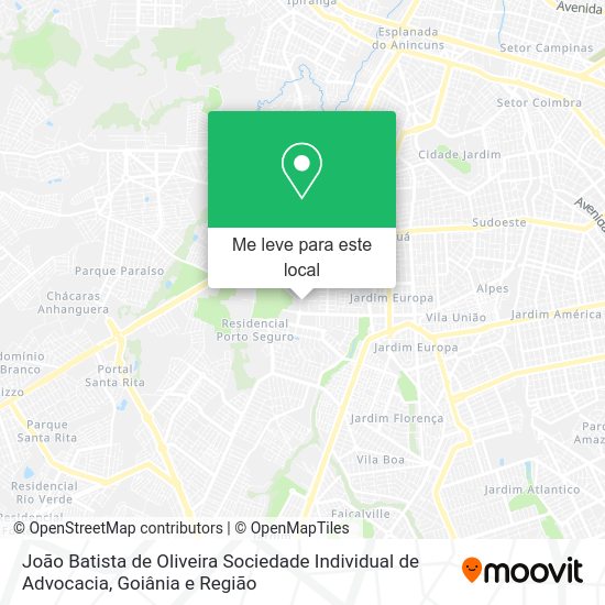 João Batista de Oliveira Sociedade Individual de Advocacia mapa
