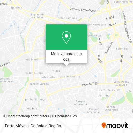 Forte Móveis mapa