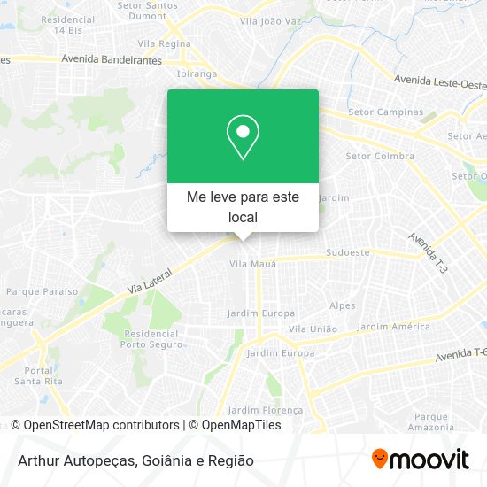 Arthur Autopeças mapa