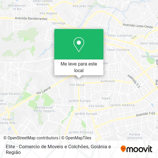 Elite - Comercio de Moveis e Colchões mapa