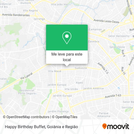 Happy Birthday Buffet mapa