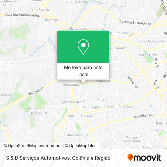 S & D Serviços Automotivos mapa