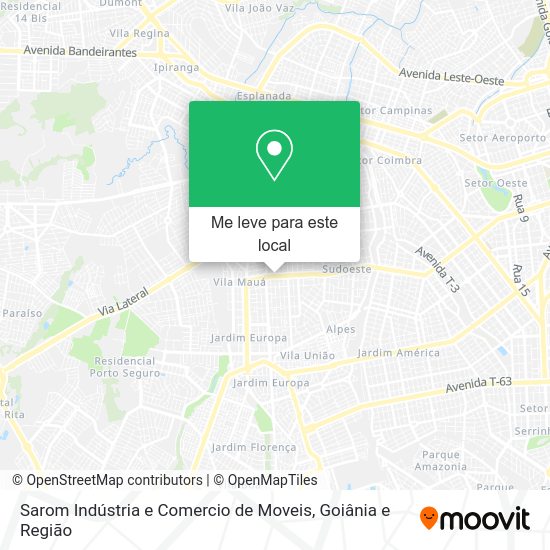 Sarom Indústria e Comercio de Moveis mapa
