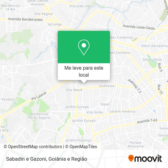 Sabadin e Gazoni mapa