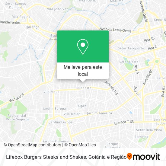 Lifebox Burgers Steaks and Shakes mapa