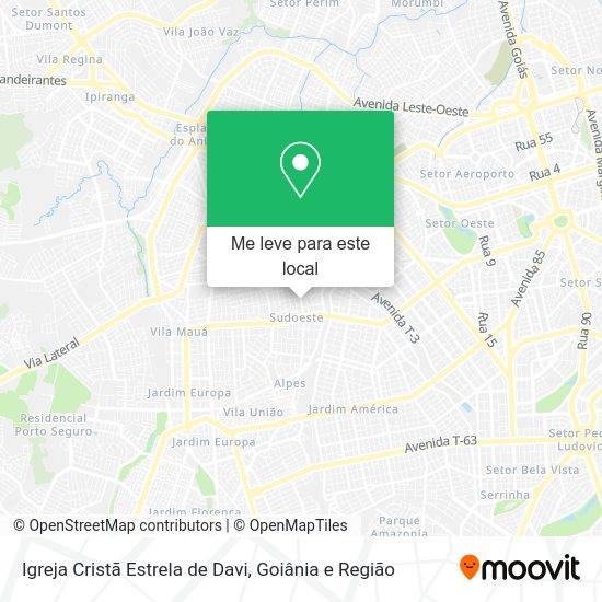 Igreja Cristã Estrela de Davi mapa