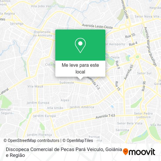 Discopeca Comercial de Pecas Pará Veiculo mapa