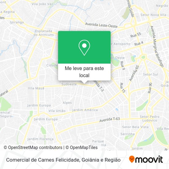 Comercial de Carnes Felicidade mapa