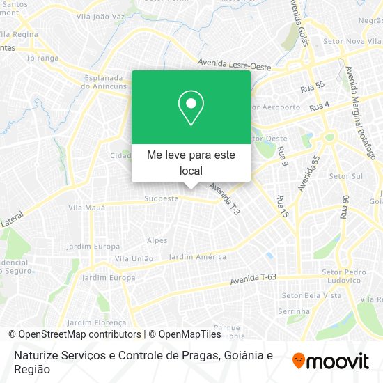 Naturize Serviços e Controle de Pragas mapa