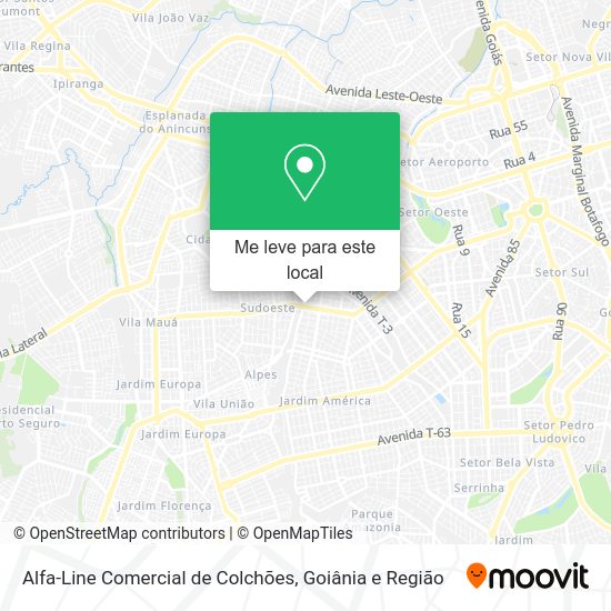 Alfa-Line Comercial de Colchões mapa